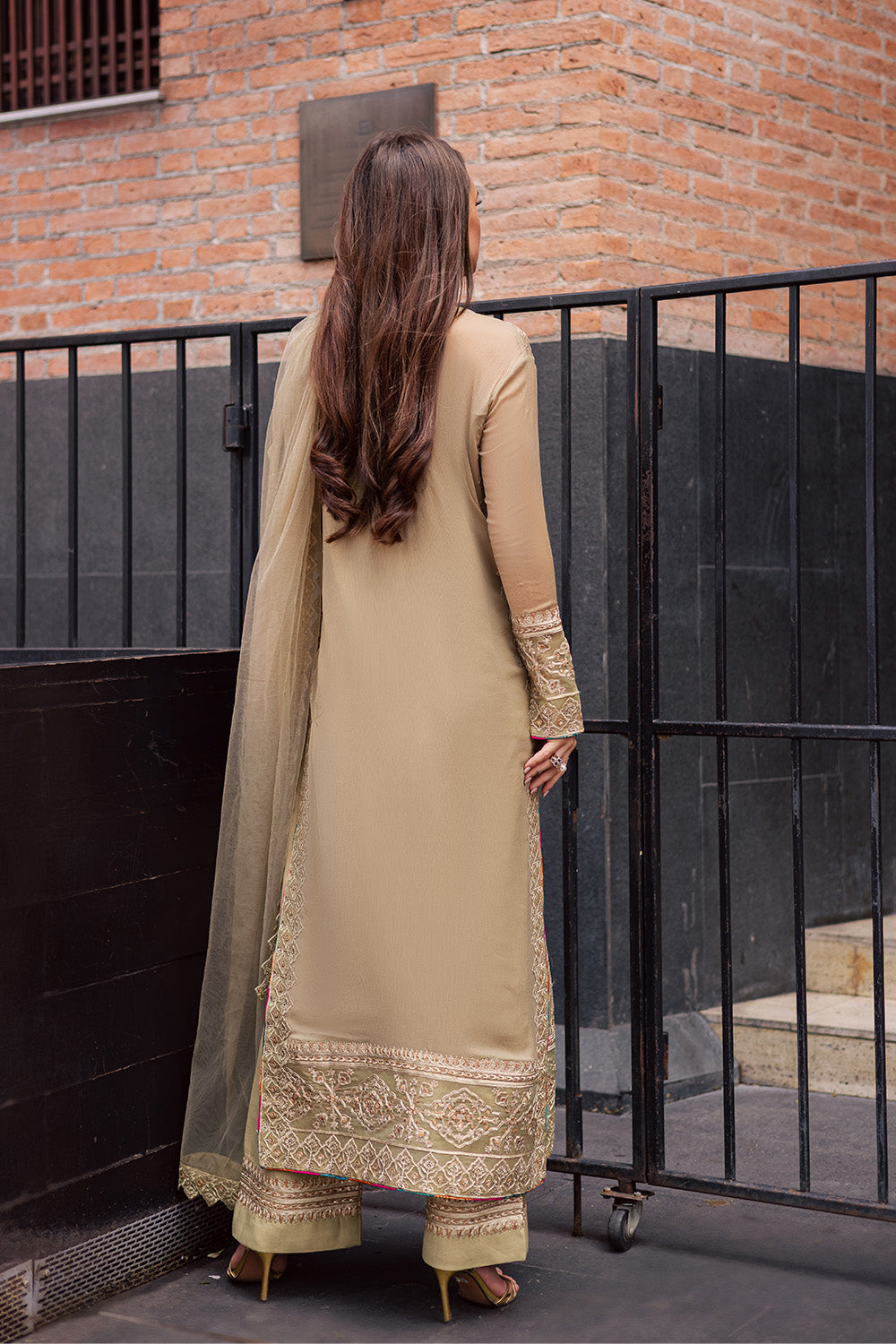 3 Piece Embroirdered Chiffon Alice - FW50068