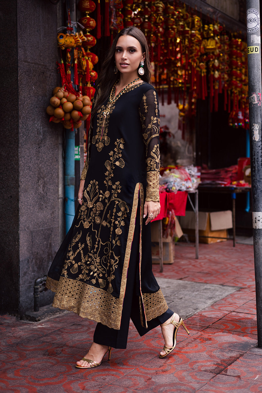 3 Piece Embroirdered Chiffon Adelaide - FW50062