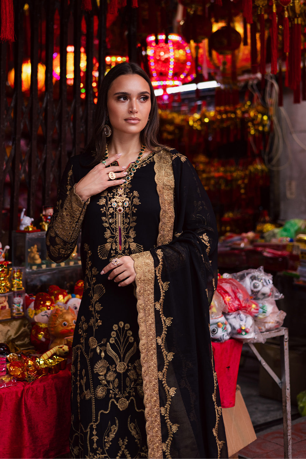 3 Piece Embroirdered Chiffon Adelaide - FW50062