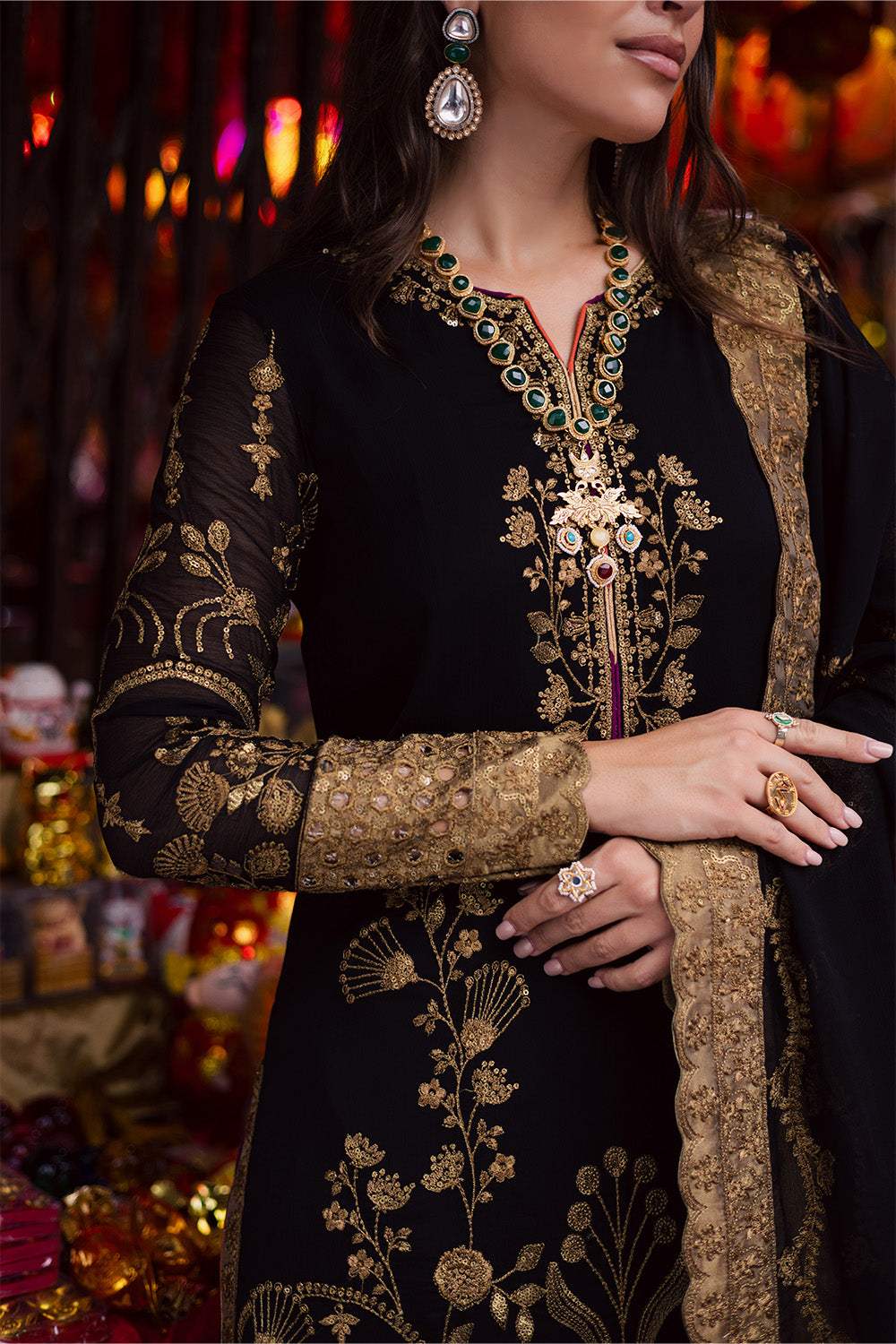 3 Piece Embroirdered Chiffon Adelaide - FW50062