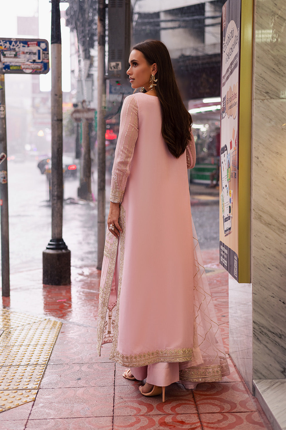 3 Piece Embroirdered Chiffon Carina - FW50061