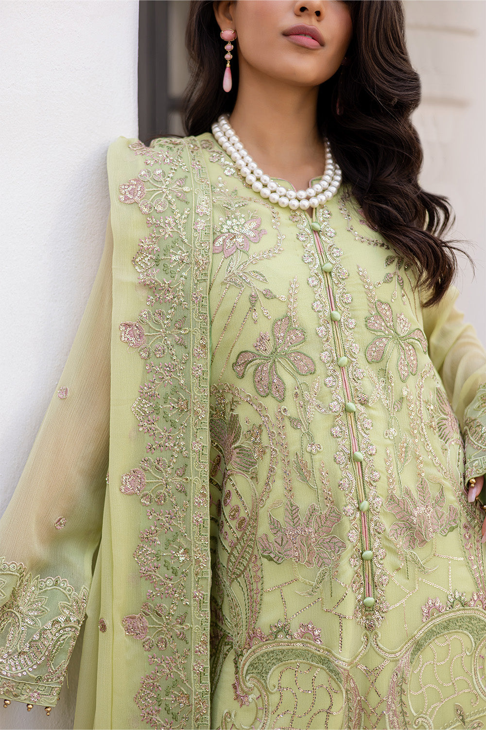 3 Piece Embroirdered Chiffon ANNISA - FS50086
