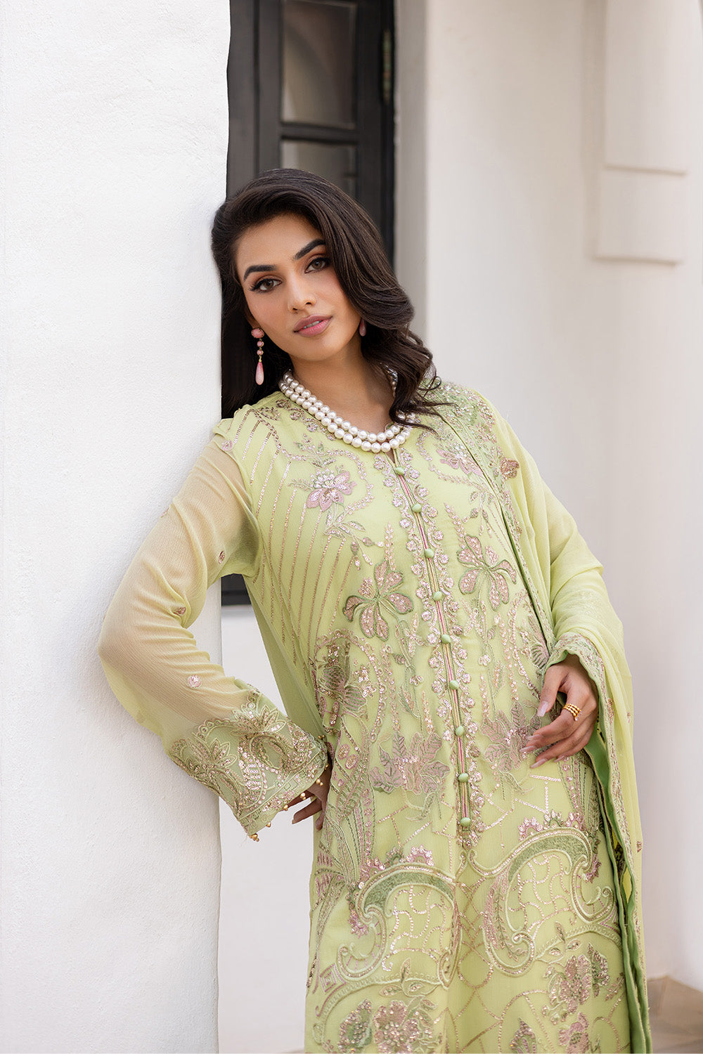 3 Piece Embroirdered Chiffon ANNISA - FS50086