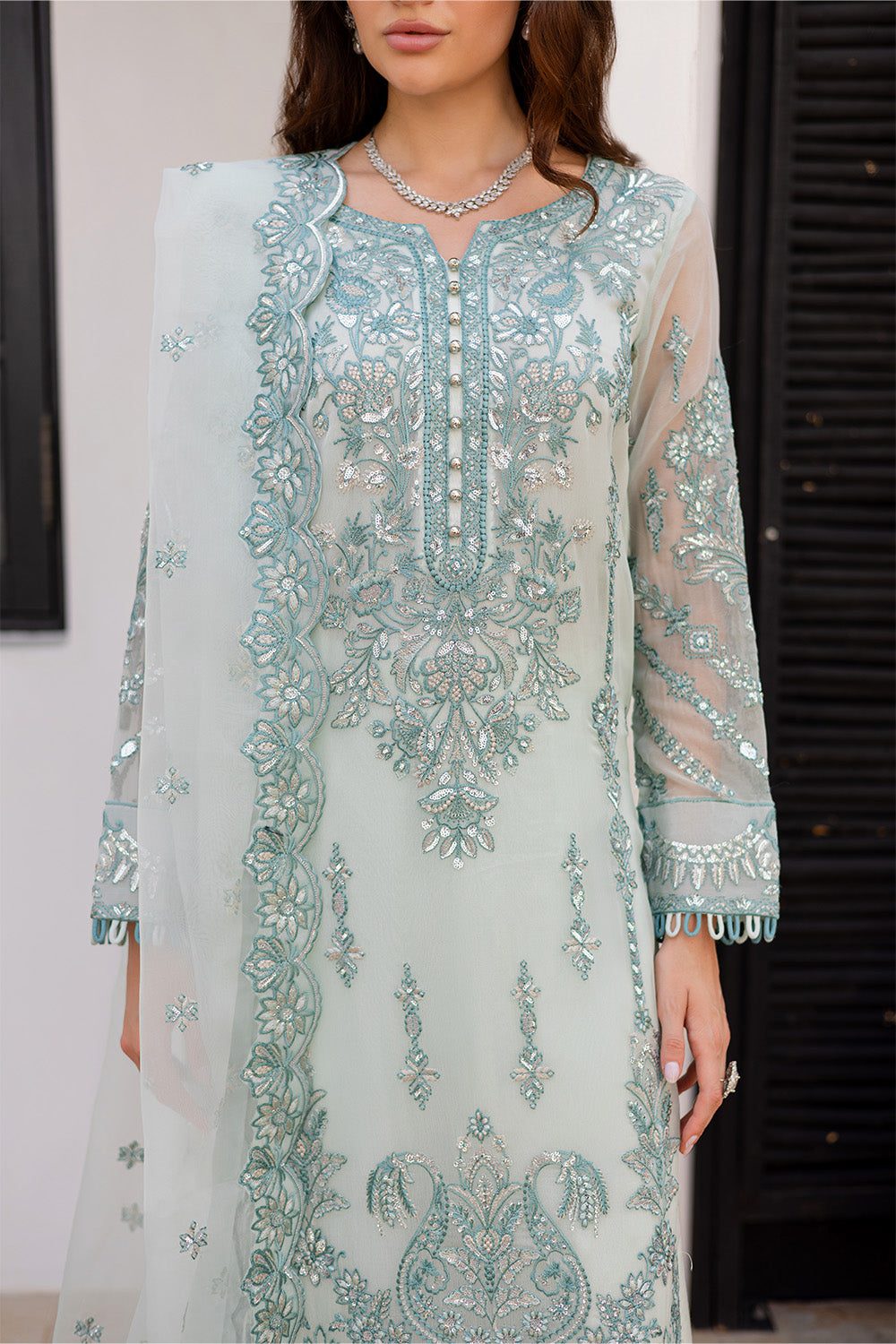 3 Piece Embroirdered Chiffon INTAN - FS50088