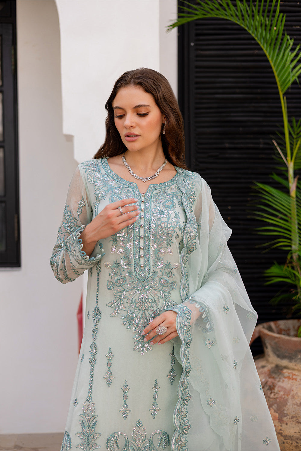 3 Piece Embroirdered Chiffon INTAN - FS50088