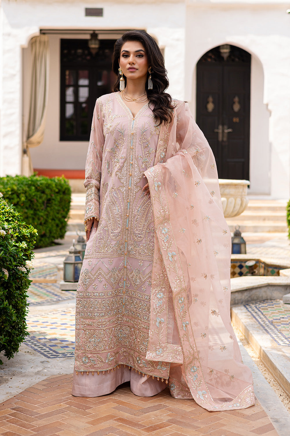3 Piece Embroirdered Chiffon INDAH - FS50089