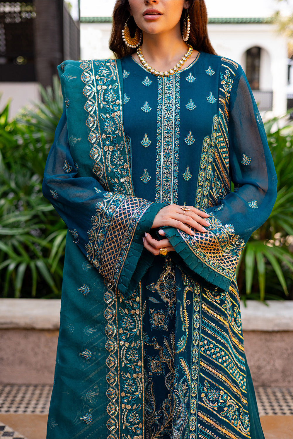 3 Piece Embroirdered Chiffon DEWI - FS50090