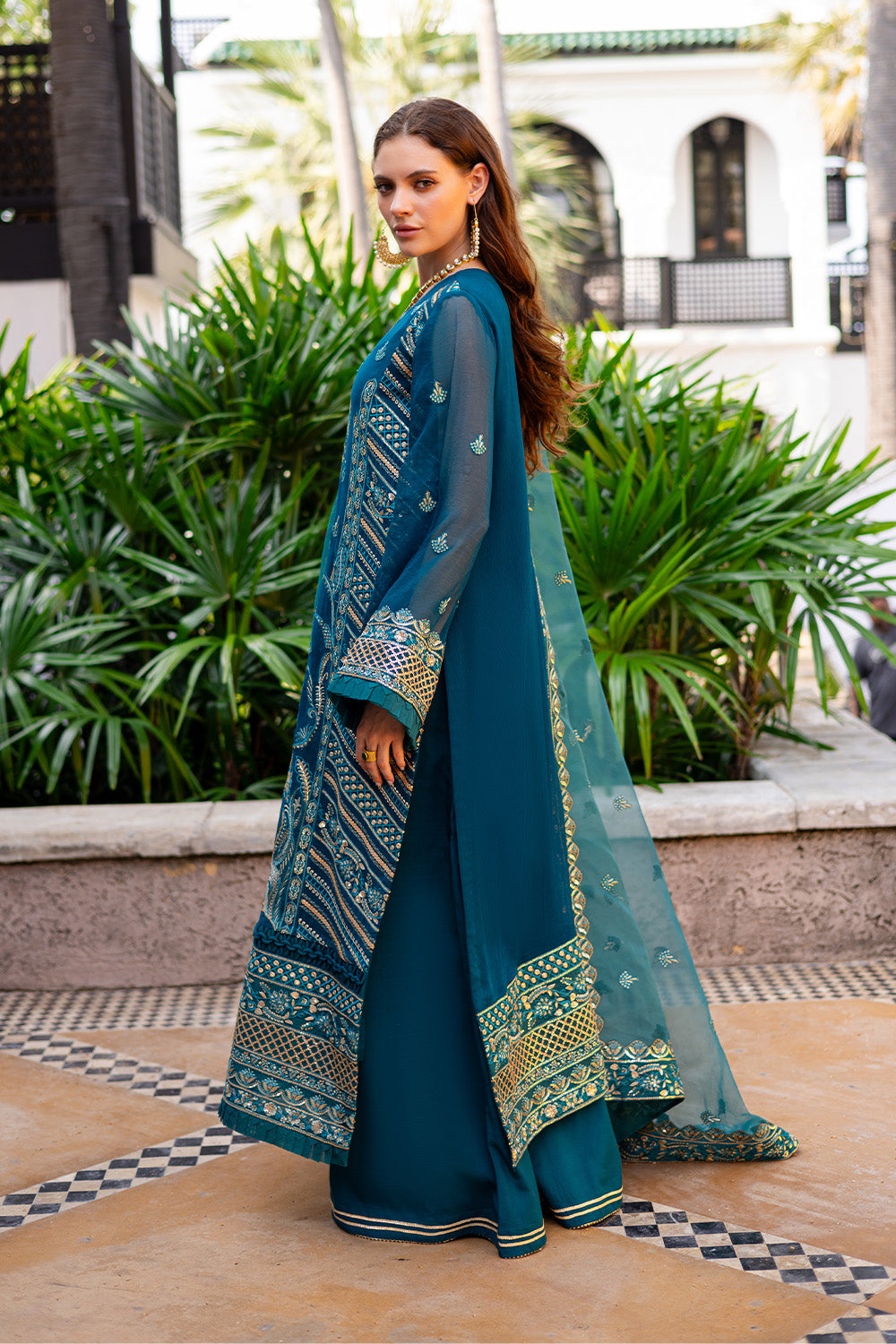 3 Piece Embroirdered Chiffon DEWI - FS50090