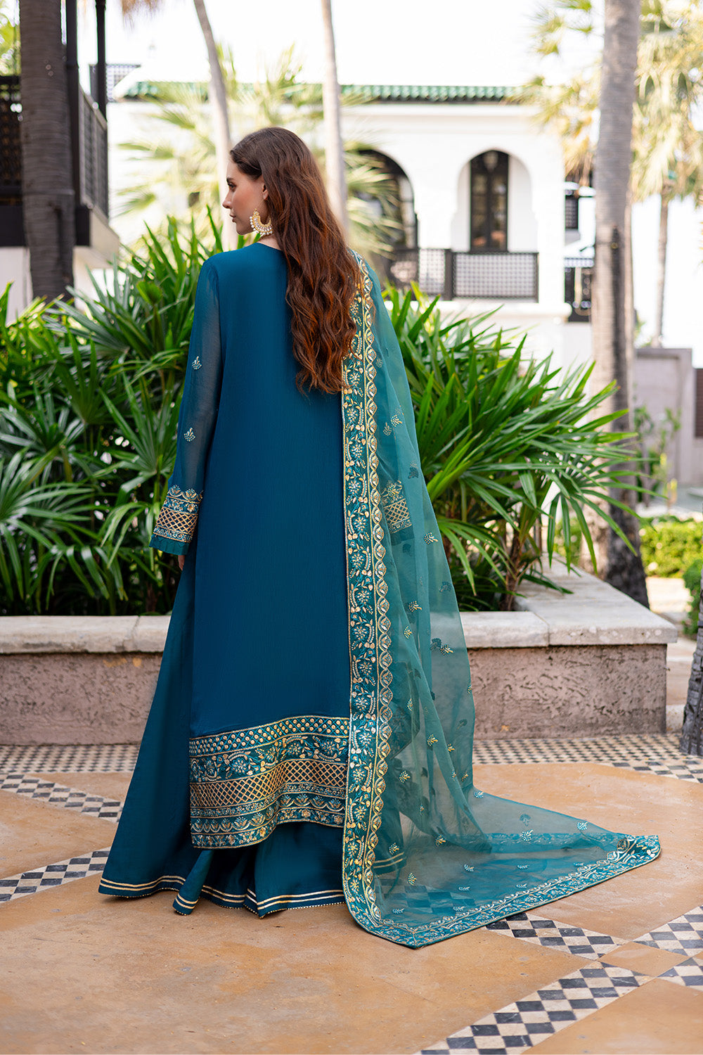 3 Piece Embroirdered Chiffon DEWI - FS50090