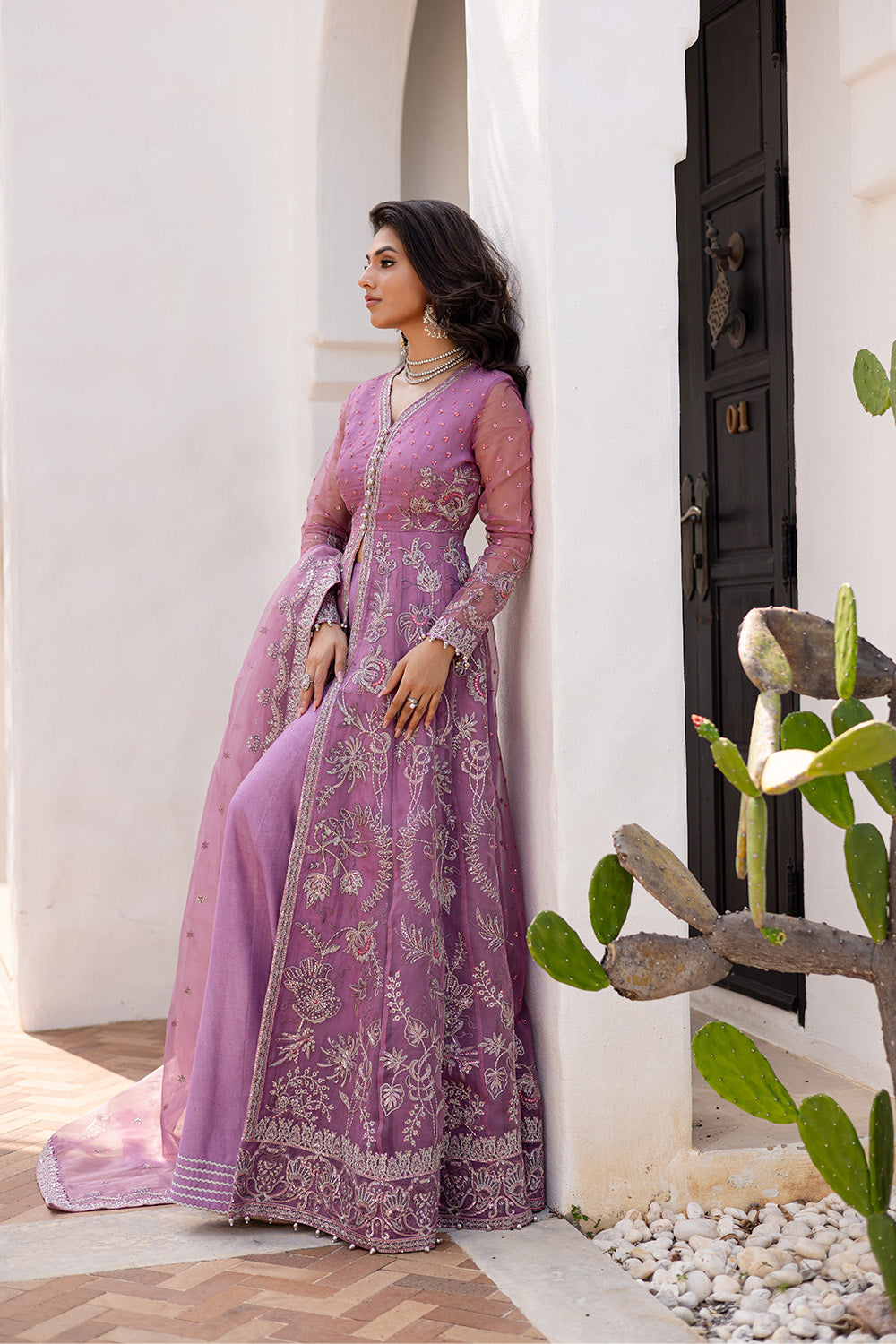 3 Piece Embroirdered Chiffon AMISHA - FS50091