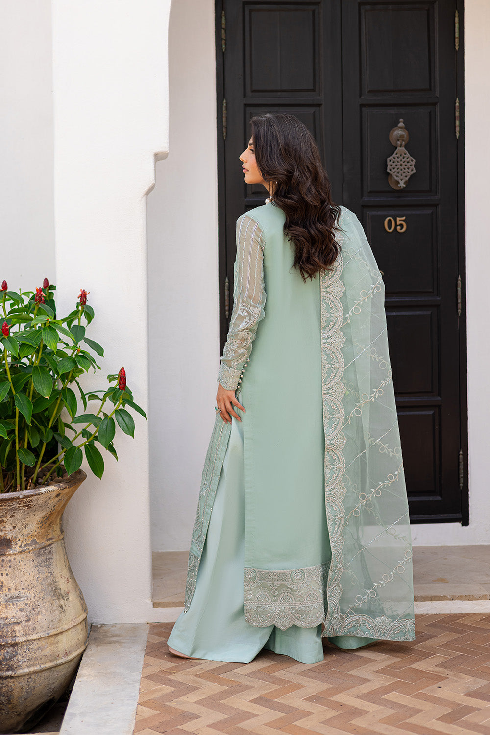 3 Piece Embroirdered Chiffon MELATI - FS50092