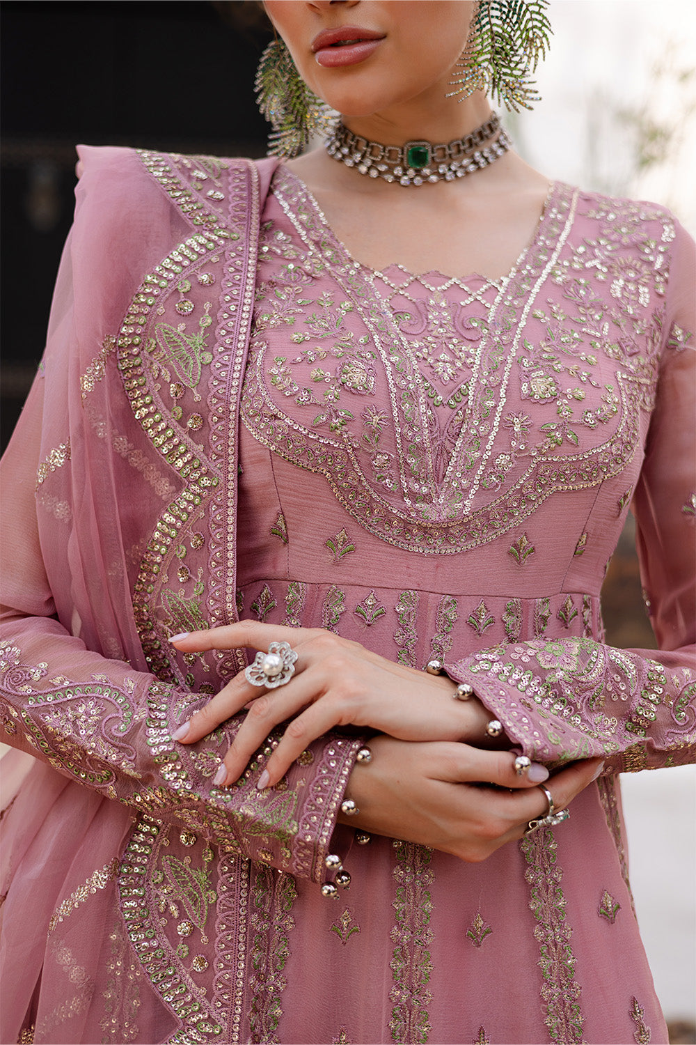 3 Piece Embroirdered Chiffon KIRANA - FS50094