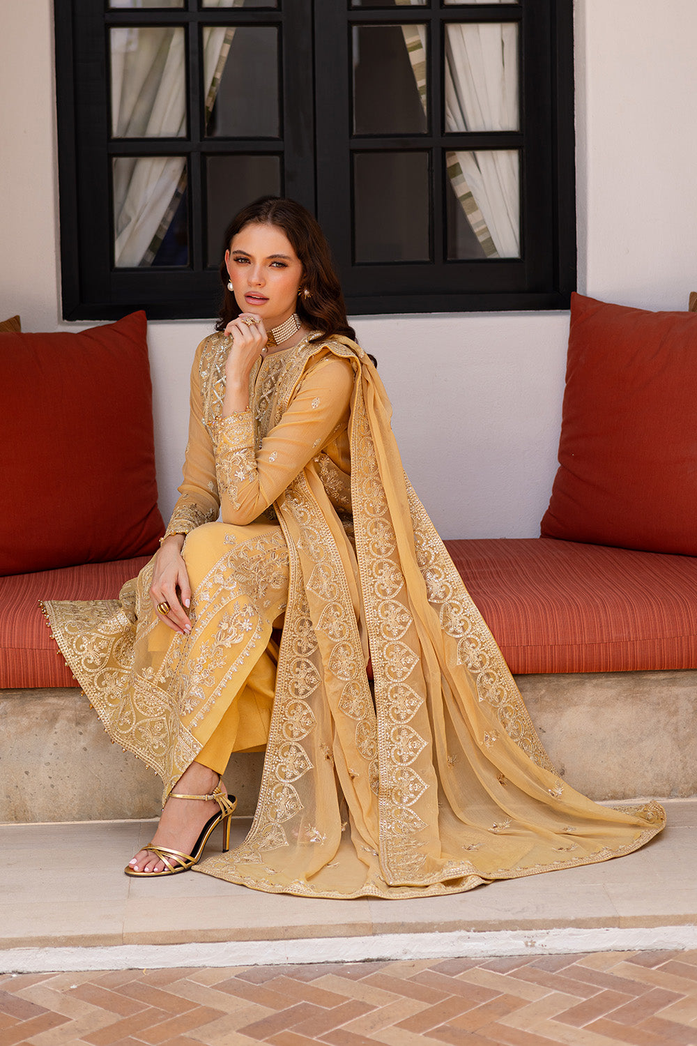 3 Piece Embroirdered Chiffon ENDAH - FS50095