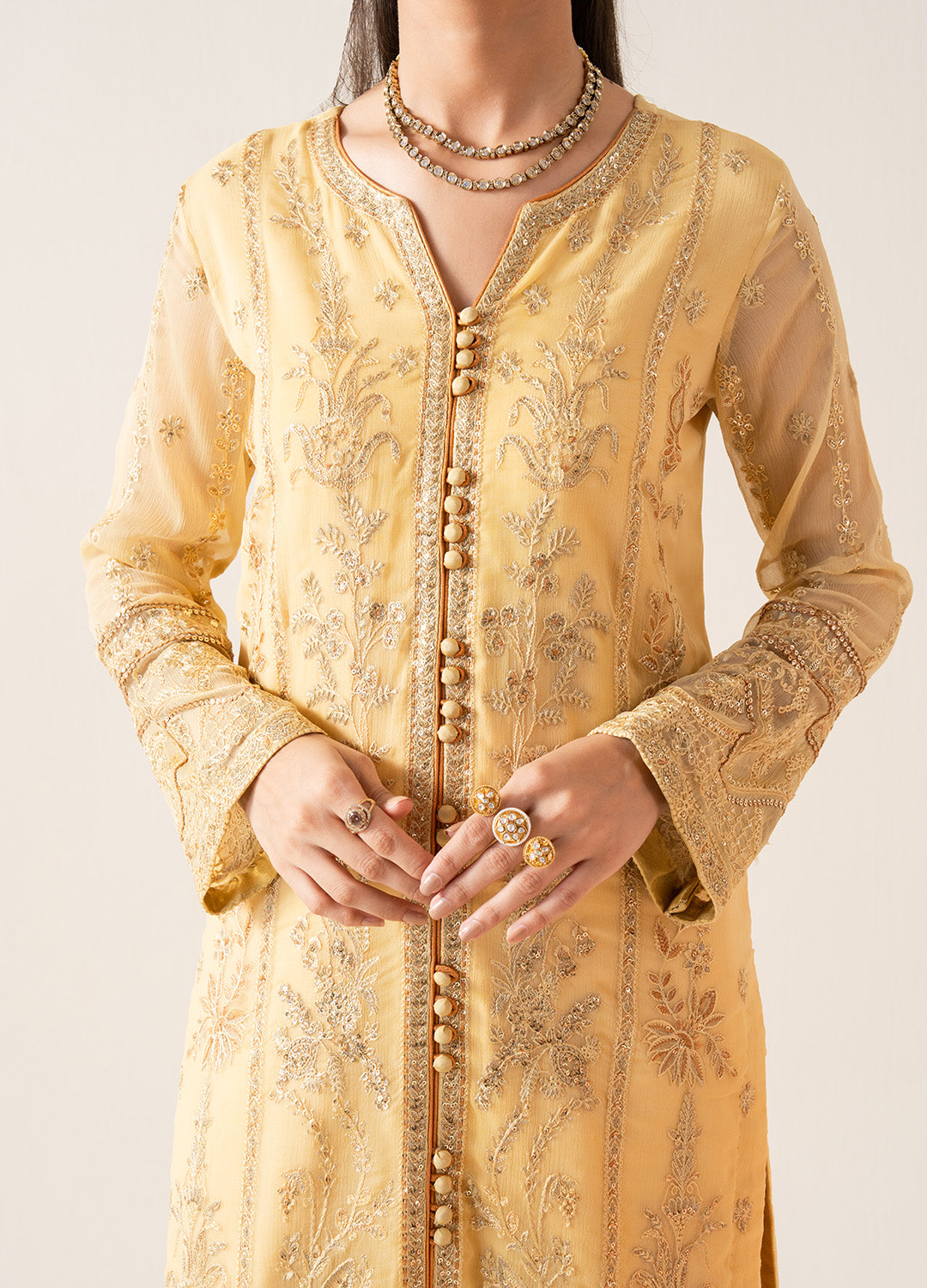 3 Piece Embroirdered Chiffon LYA - FS50126