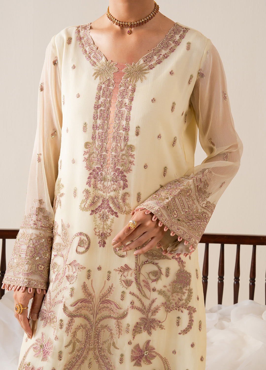 3 Piece Embroirdered Chiffon LILI - FS50128