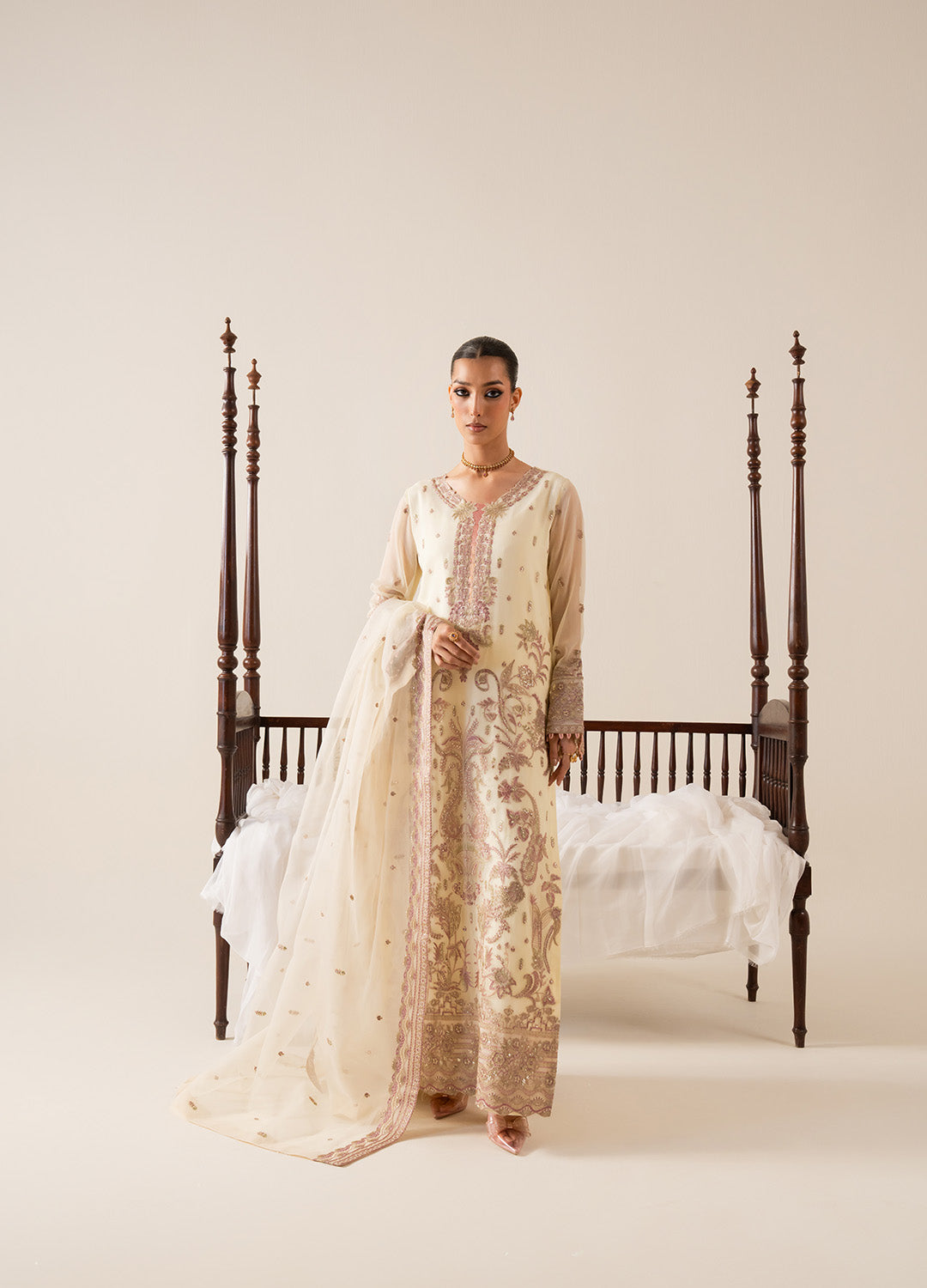 3 Piece Embroirdered Chiffon LILI - FS50128