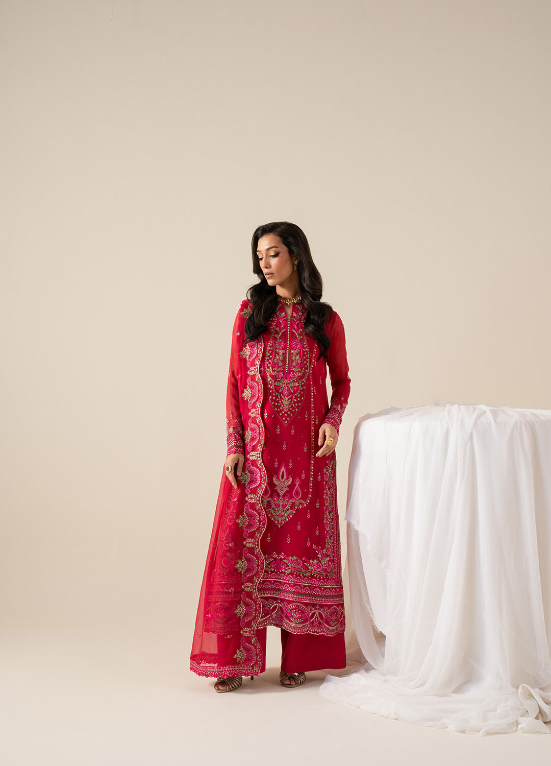 3 Piece Embroirdered Chiffon ELLA - FS50131