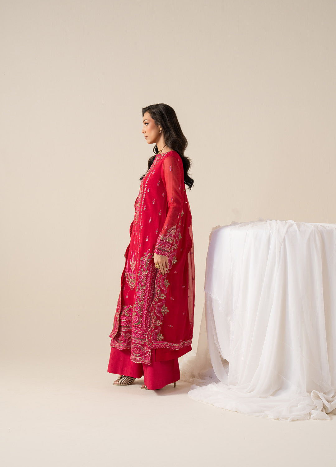 3 Piece Embroirdered Chiffon ELLA - FS50131