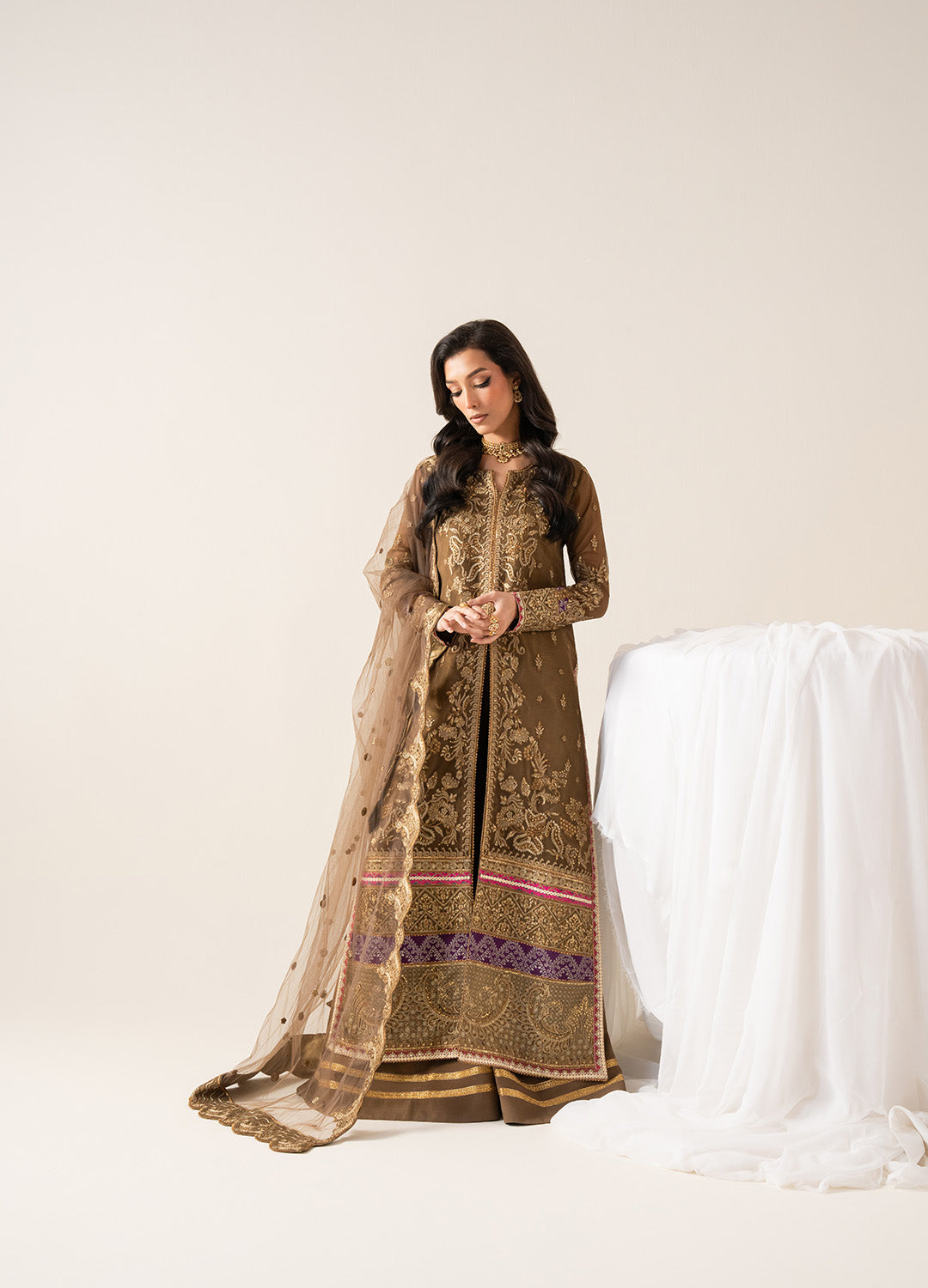 3 Piece Embroirdered Chiffon OLYMPE - FS50133