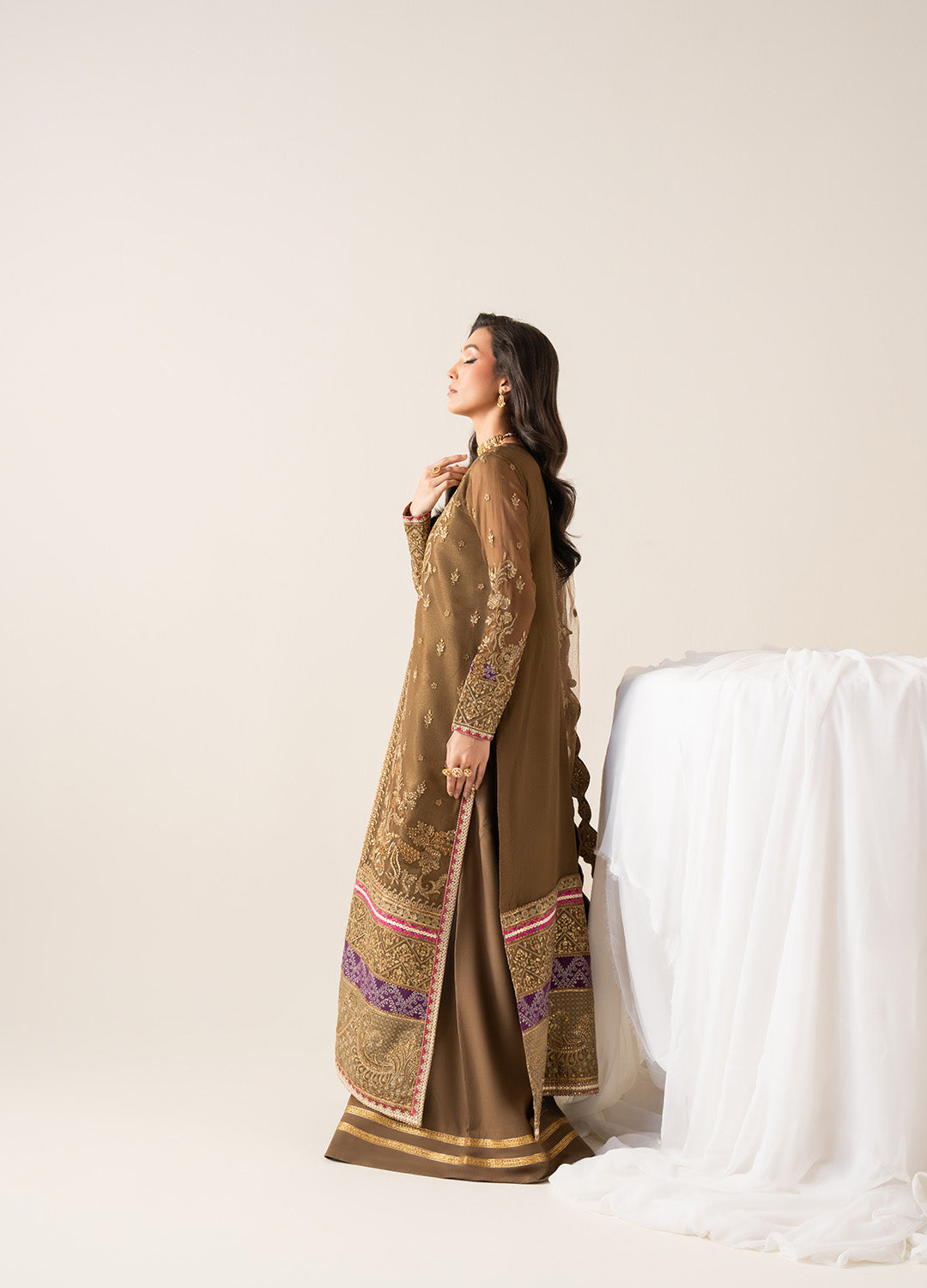 3 Piece Embroirdered Chiffon OLYMPE - FS50133