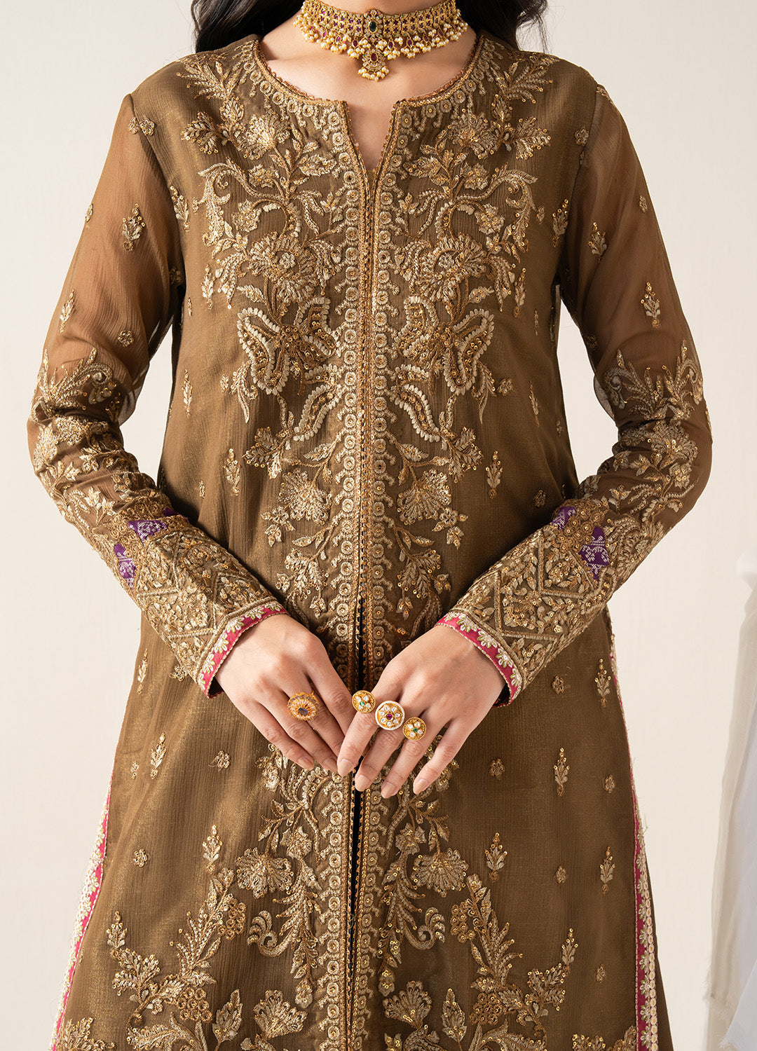 3 Piece Embroirdered Chiffon OLYMPE - FS50133