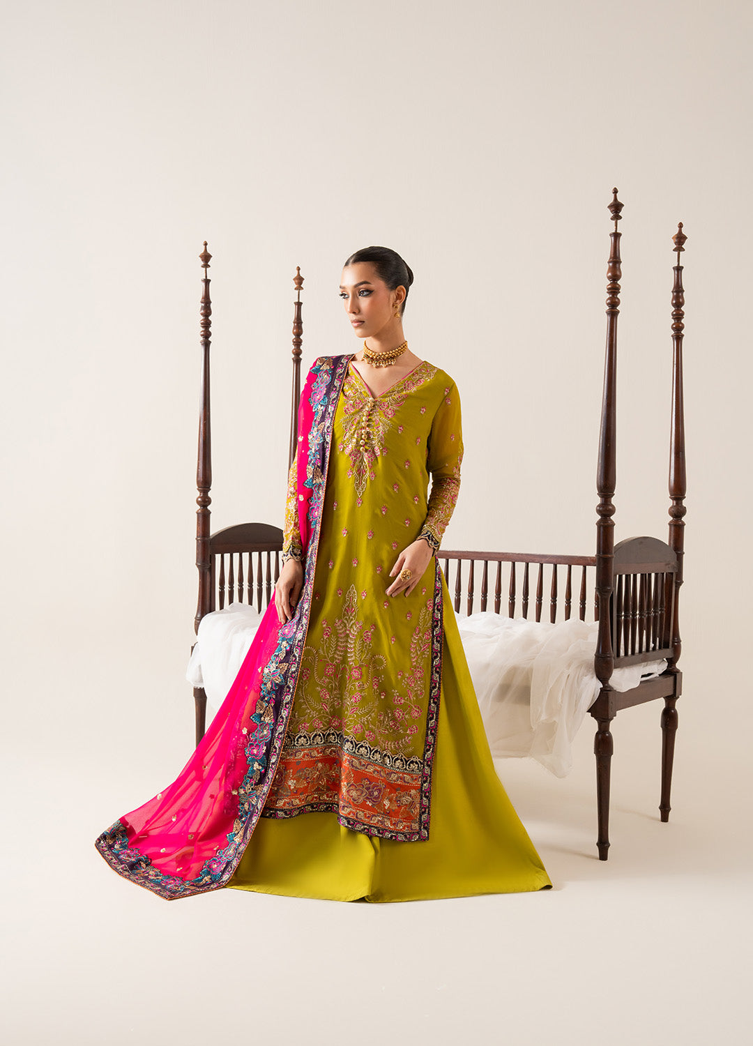 3 Piece Embroirdered Chiffon REINE - FS50134