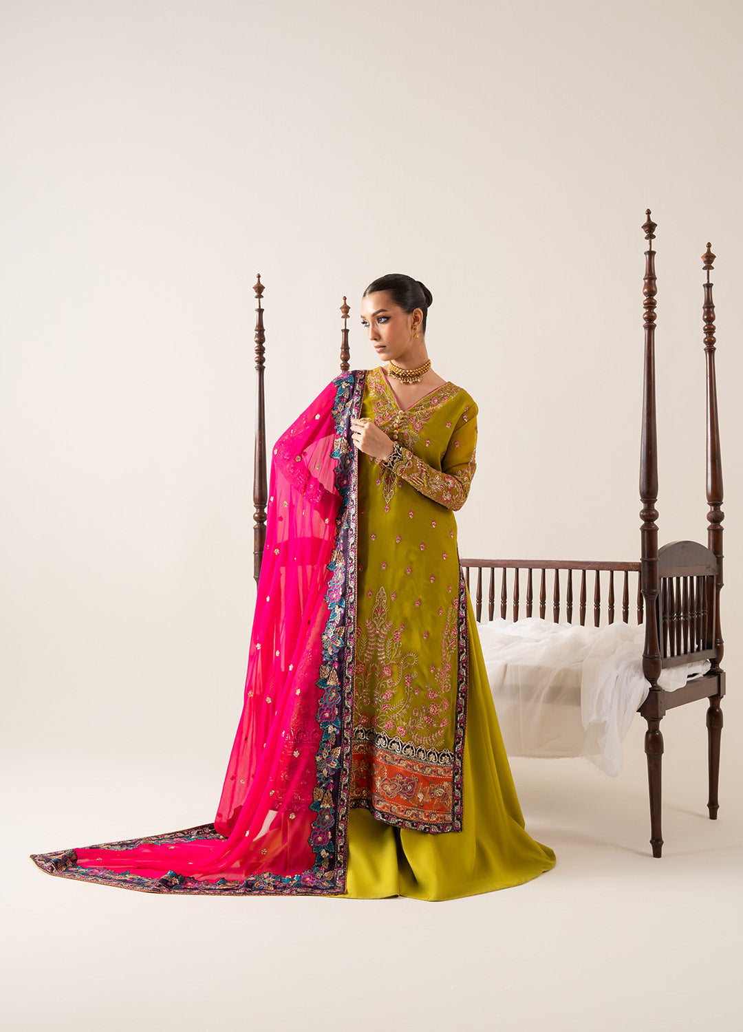 3 Piece Embroirdered Chiffon REINE - FS50134