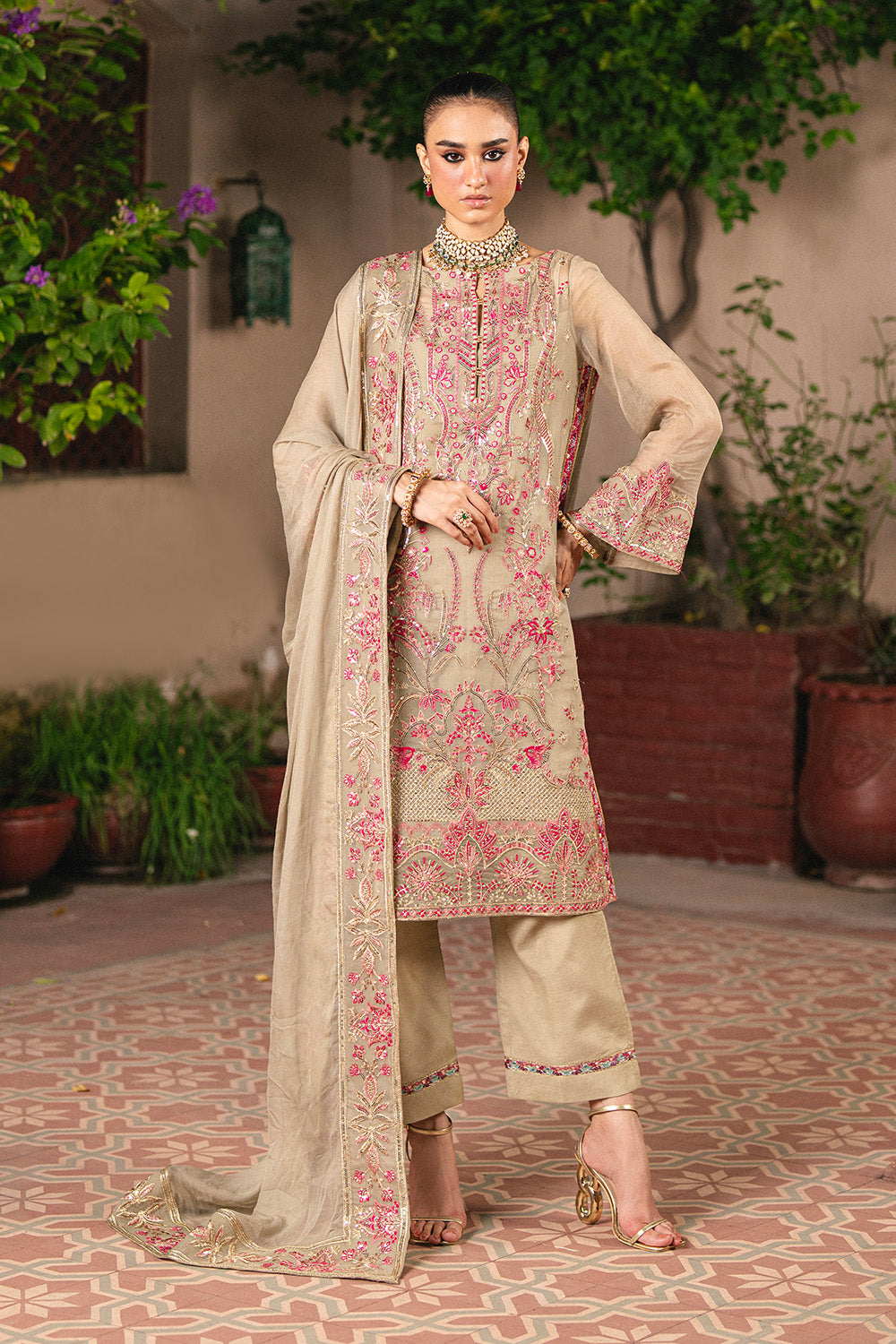 3 Piece Embroiderd Chiffon MERNEITH - FSU5665