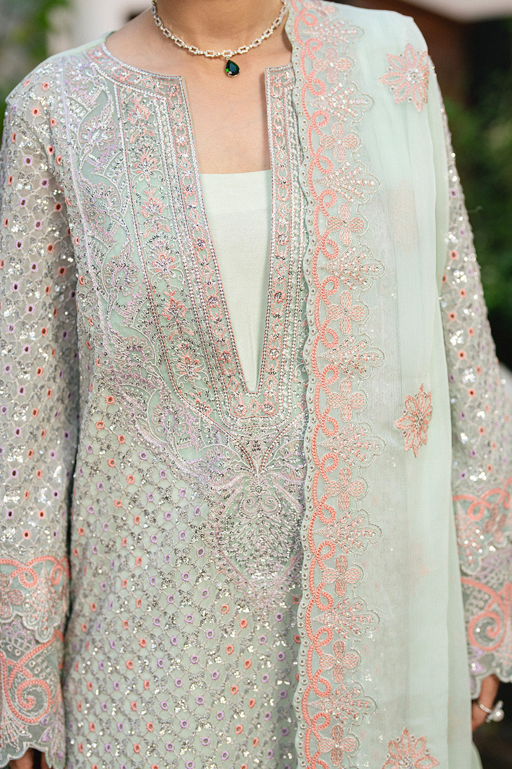 3 Piece Embroidered Chiffon TATIANA - FSU5652