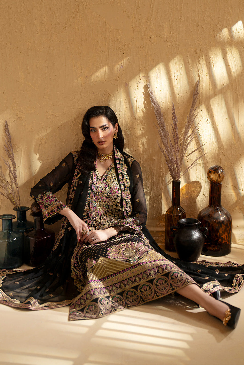 3 Piece Embroiderd Chiffon MERNEITH - FSU5665