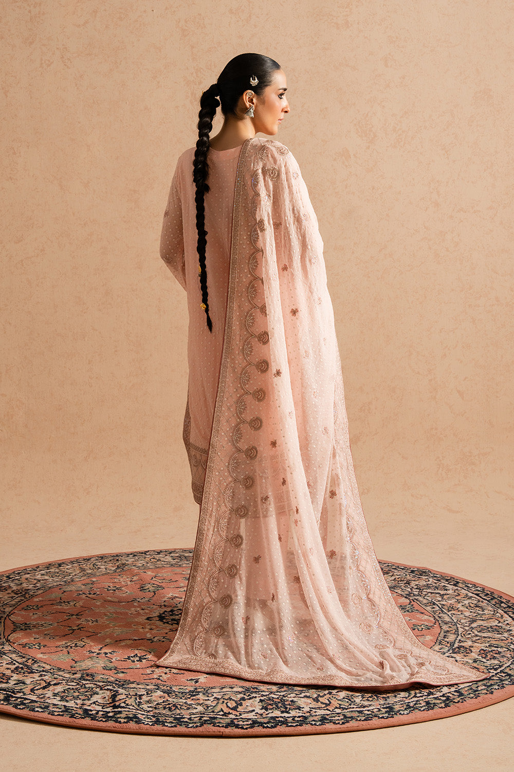 3 Piece Embroirdered Chiffon NURAY - FSU5604