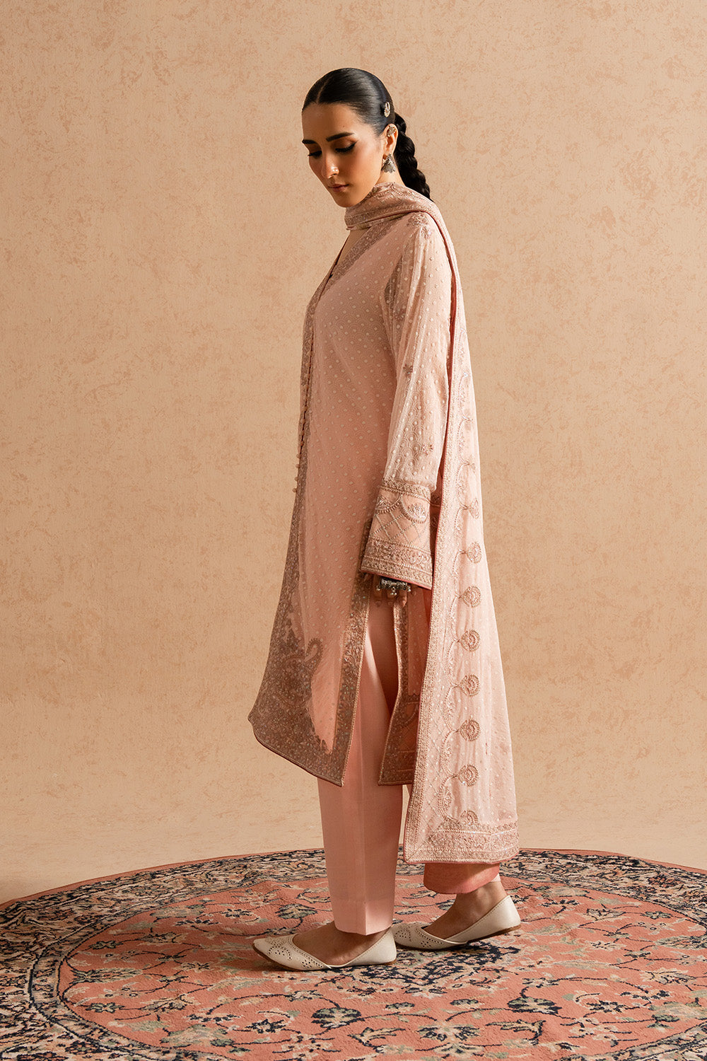 3 Piece Embroirdered Chiffon NURAY - FSU5604