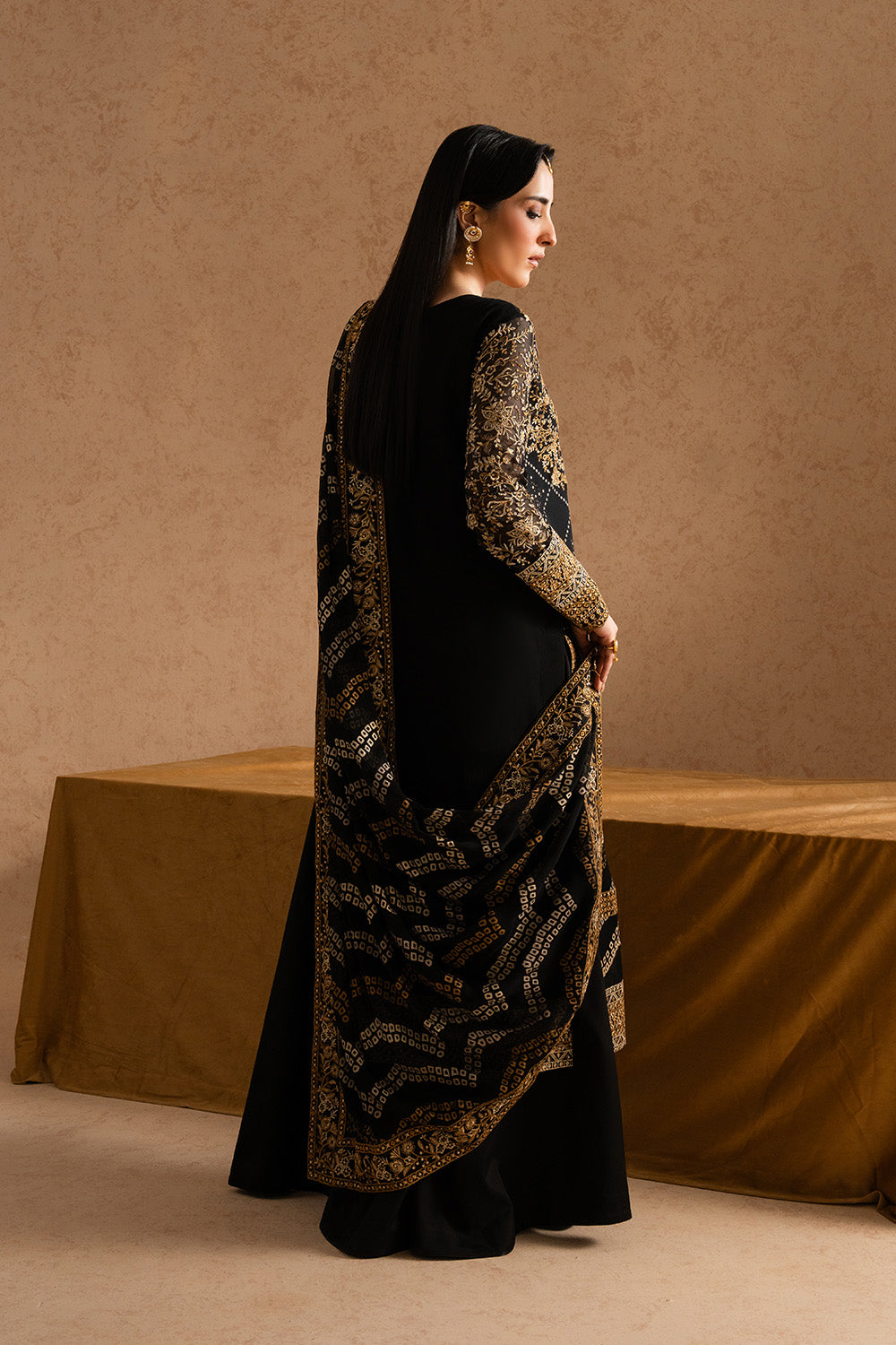 3 Piece Embroirdered Chiffon DENIZ - FSU5605