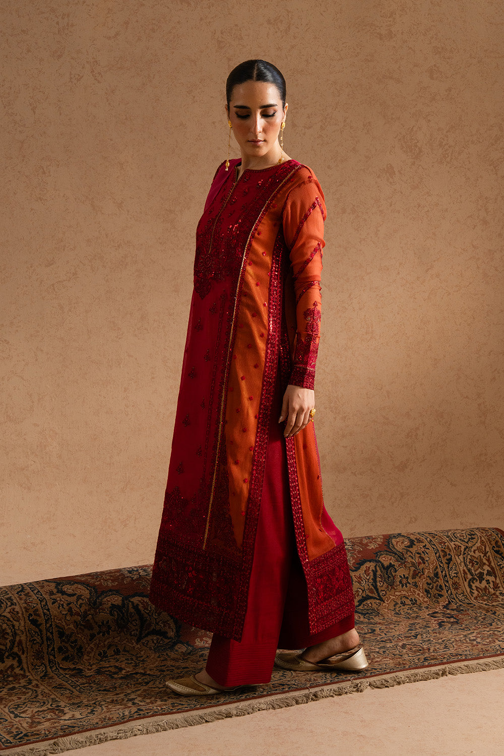 3 Piece Embroirdered Chiffon LEEYLA - FSU5608