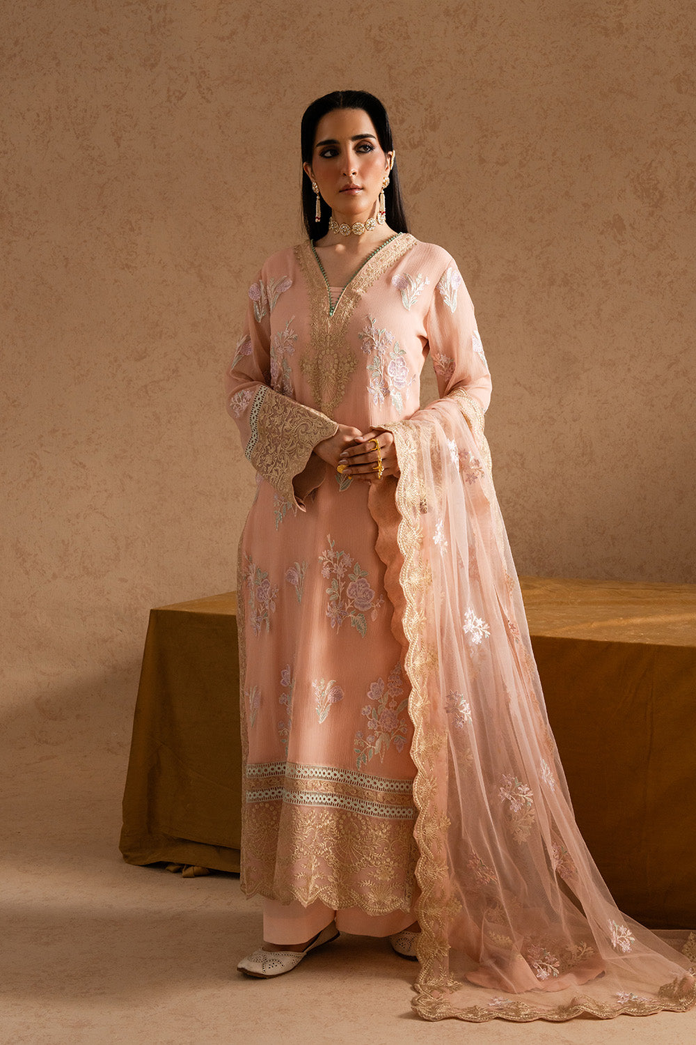 3 Piece Embroirdered Chiffon MIRAY - FSU5609