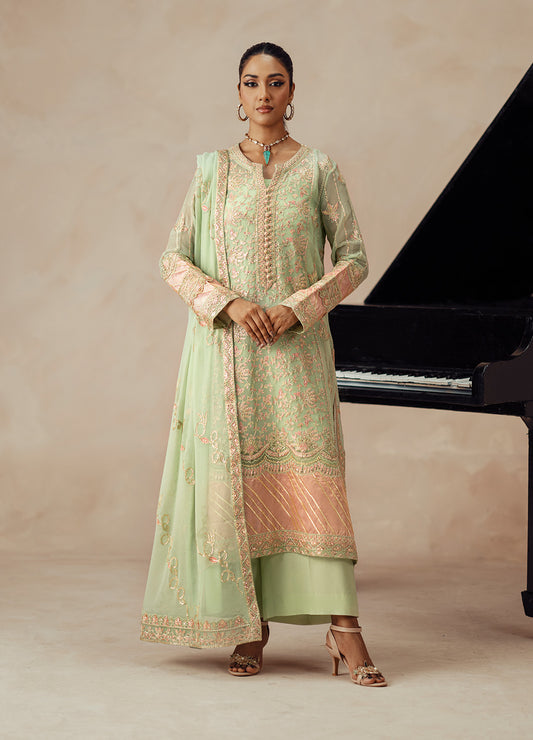 3 Piece Embroidered Chiffon AFRA - FSU5614