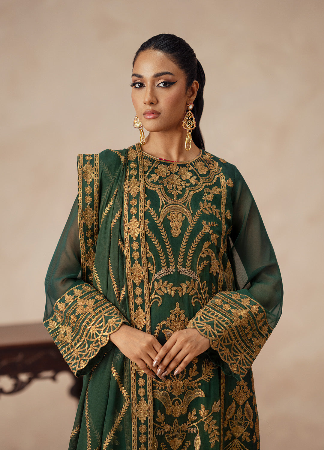 3 Piece Embroidered Chiffon JASMINE - FSU5618