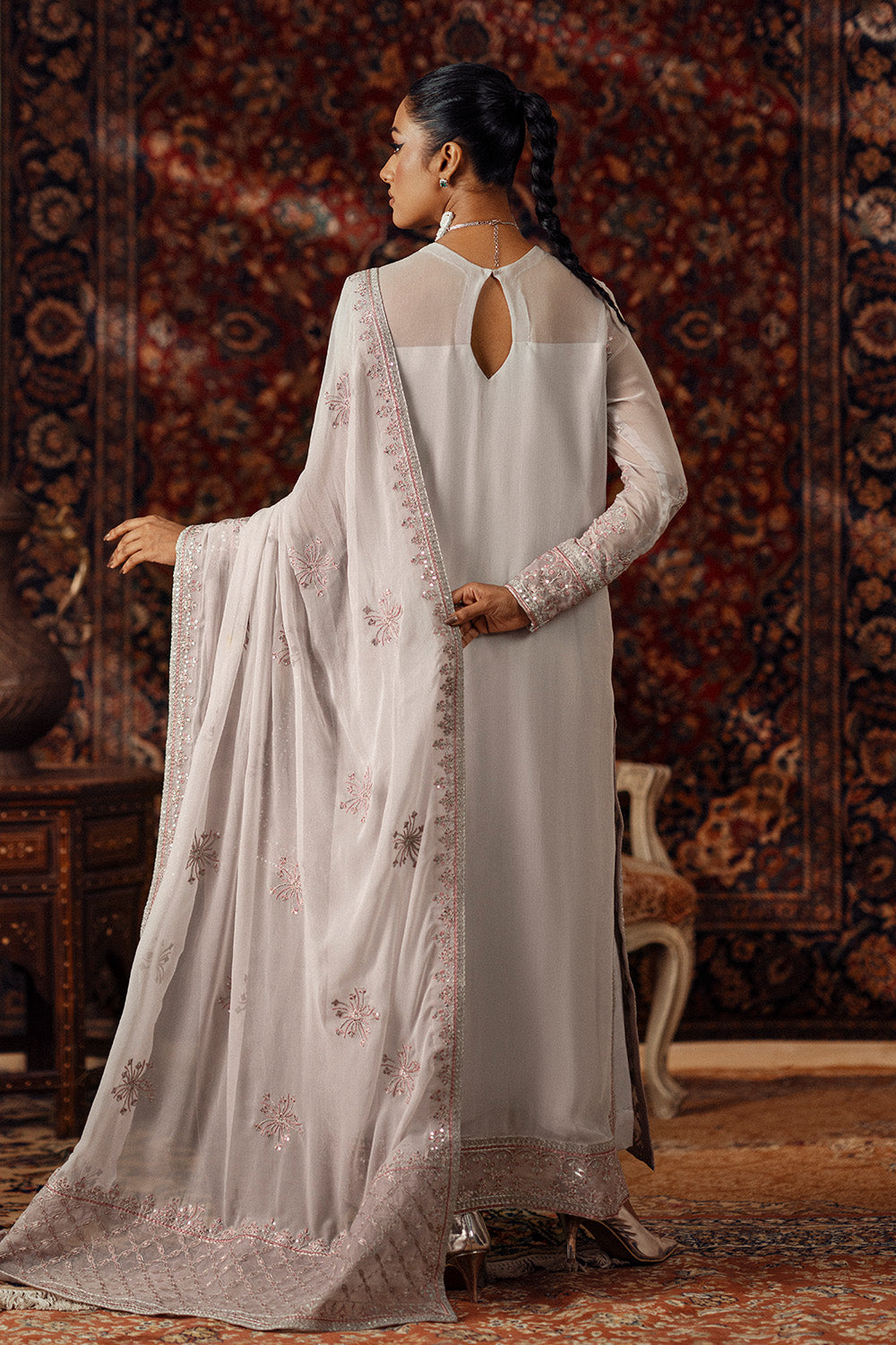 3 Piece Embroidered Chiffon ADAMA - FSU5631