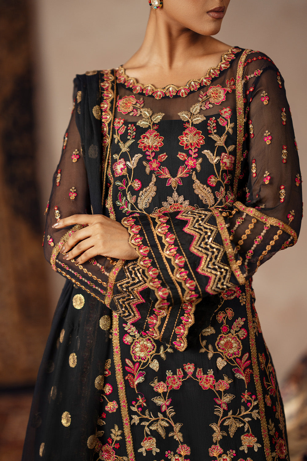 3 Piece Embroidered Chiffon ALONA - FSU5634