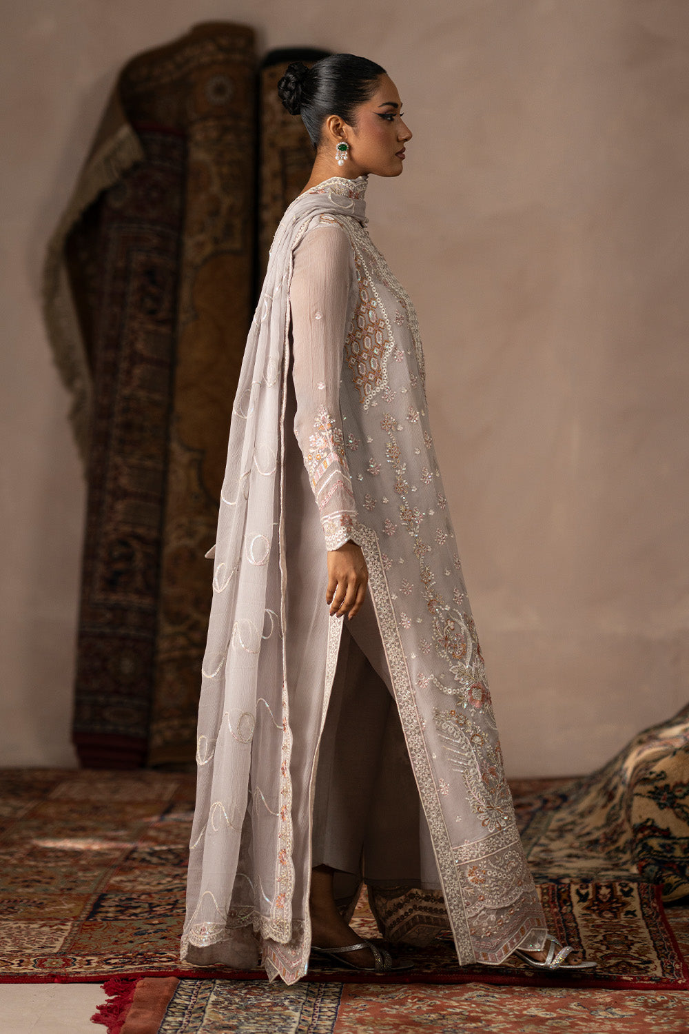 3 Piece Embroidered Chiffon ALYA - FSU5635