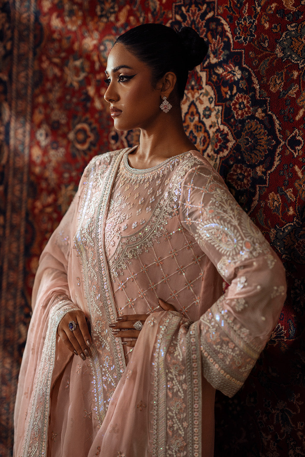 3 Piece Embroidered Chiffon AMIRA - FSU5636