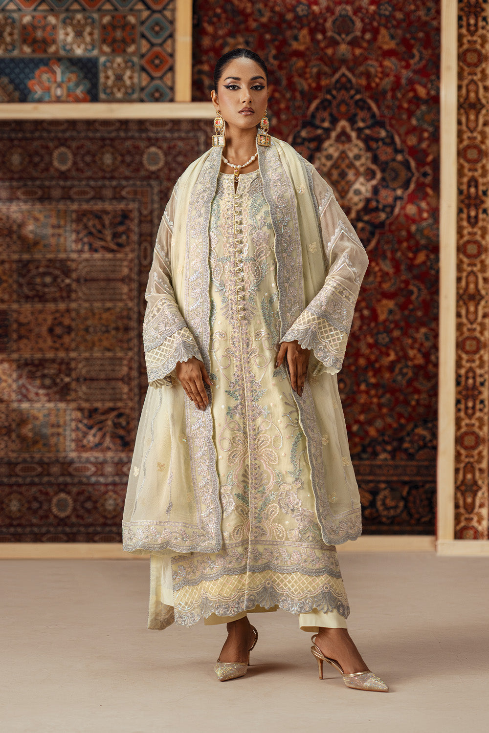 3 Piece Embroidered Chiffon ARDETH - FSU5637