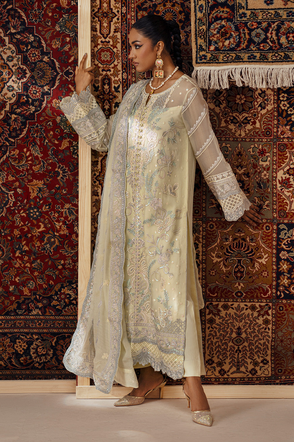 3 Piece Embroidered Chiffon ARDETH - FSU5637