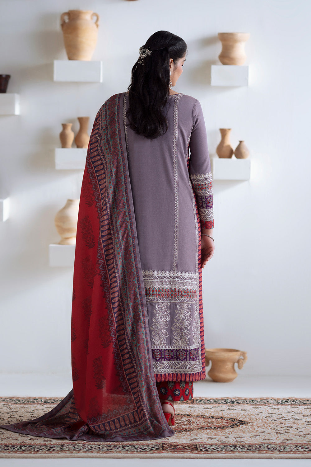 3 Piece Embroidered Khaddar ZALAAN - FSU5672