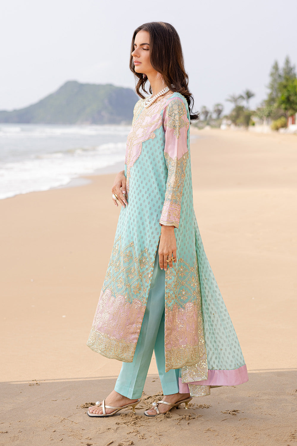 3 Piece Embroirdered Chiffon Aarohi - FW40056