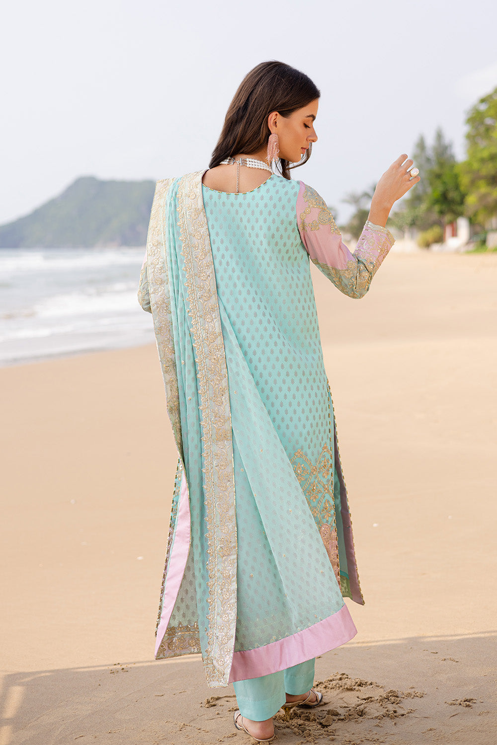 3 Piece Embroirdered Chiffon Aarohi - FW40056