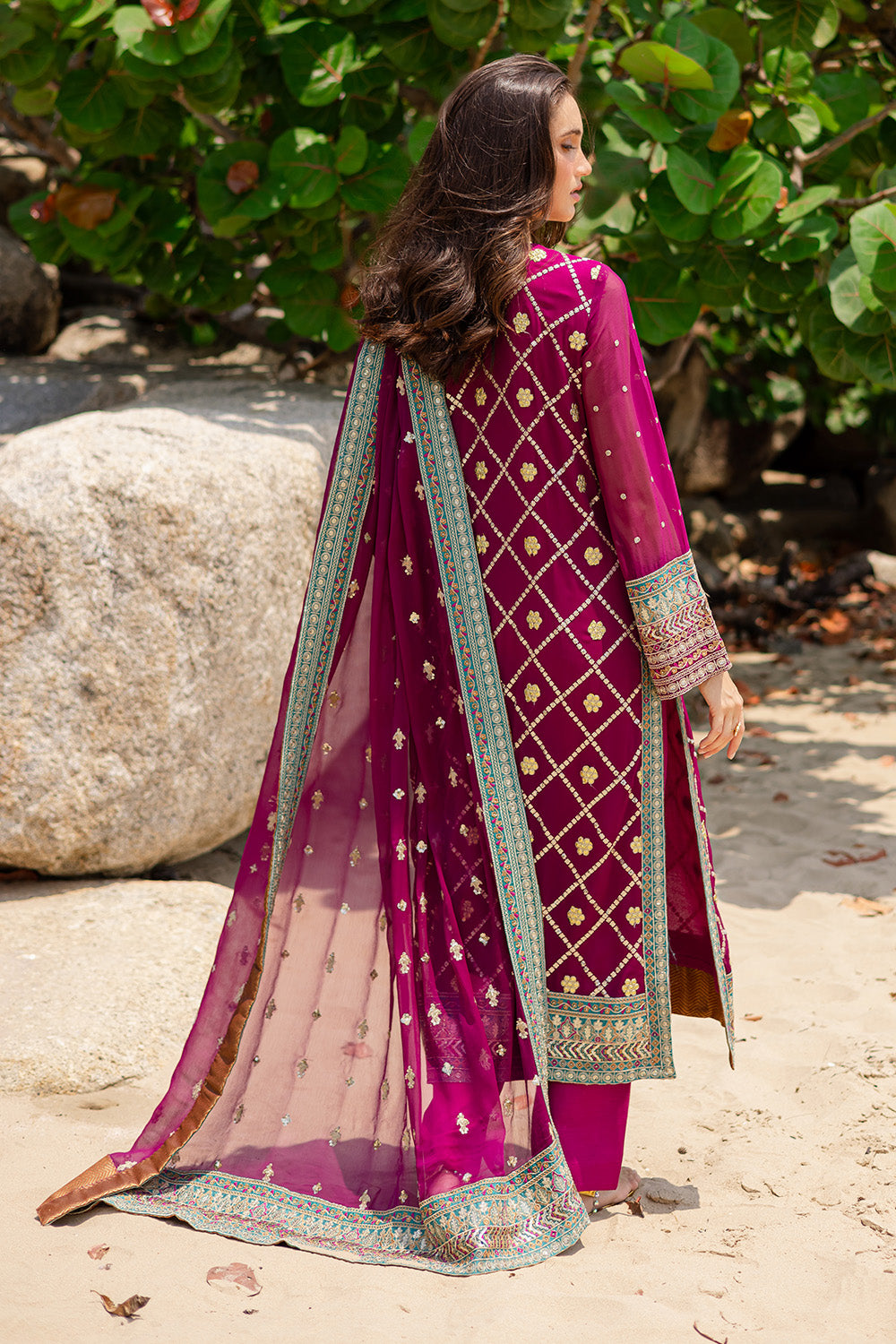 3 Piece Embroirdered Chiffon Aditi - FW40051