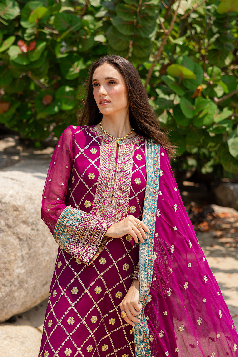 3 Piece Embroirdered Chiffon Aditi - FW40051