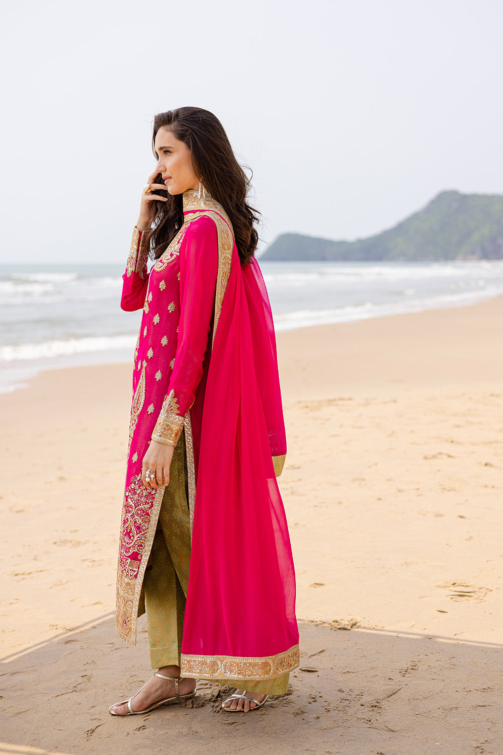 3 Piece Embroirdered Chiffon Anika - FW40054