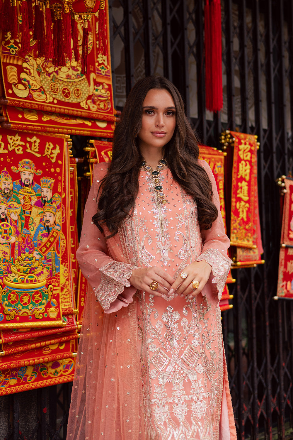 3 Piece Embroirdered Chiffon Ida - FW50065